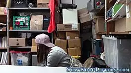 oh man, that shoplifter girl got a huge facial from the security guy, it was so messy and real