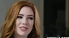 Hey, watch Nala Brooks give Brick Danger a sloppy blowjob in doggystyle, bending over with her petite tits and ass on display 😏