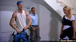 busty stepdaughter drilled hard from behind!