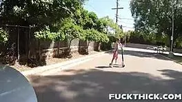 kenzie madison rides doggystyle, gets cum on big ass