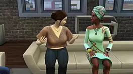 lunch with neighbor turns into swinging interracial group fuck in 3d hentai sims.