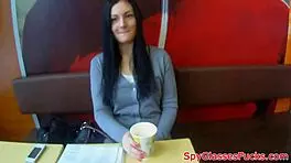 I watch real teen dickriding and giving titjob in POV