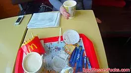 I watch real teen dickriding and giving titjob in POV