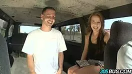 amateur redhead babe tiffany tailor sucks in car