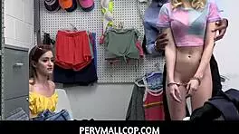 BBC Guard Boldly Fucking Two White Petite 18+ Girls In Shop