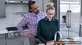 angry step-father lays down the law with a rough lesson for his stepdaughter