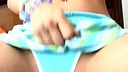 busty teen slut rips clothes and fingers pussy solo