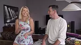 Daddy4K Dude Wakes Up And Catches Blonde Sucking Dads Hard Cock