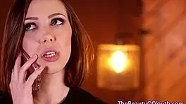 petite lesbian teens 18+ tease with scissoring squirts