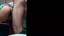 They Pound a Stunning Girl in Bathroom Chaos