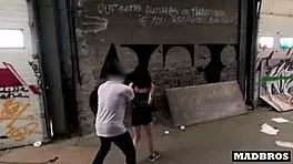 Petite goth cheats on bf with bbc in urbex 😈