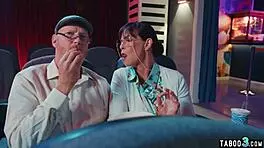 Hot Blonde Teen Athena Faris Complains On Big Cock In Movie Theatre