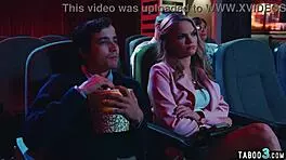 Hot Blonde Teen Athena Faris Complains On Big Cock In Movie Theatre