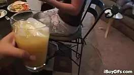 this teen slut sucks balls and chews gum off the sack