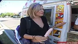 blonde teen 18+ in skirt picked up for wild fun