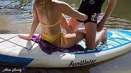 What a beautiful sunny day for fucking my stepsister during a river walk on the outdoor beach.