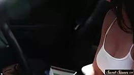 Stockinged stepdaughter dickriding in cowgirl