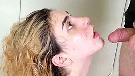 This hot and horny sugar baby gets her asshole stuffed and then facefucked