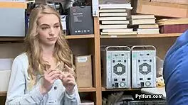 Intense emotions surge during deep pussy fuck after shy footjob in office