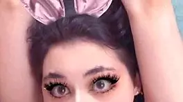 Gorgeous teen sucks dick while flirting on snap, tied up for cumshot pov