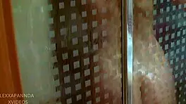 What an ass! I fuck my girlfriend's friend standing and cum on buttocks!