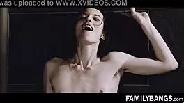 Step aunt and niece passionate in shower lesbian