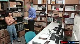 Petite Latina Teen Thief Fucked Hard On CCTV