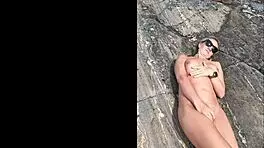 Milf in nature decides to masturbate instead of fishing!