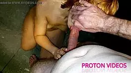 Behind scenes shower with redhead fan