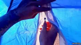 Fresh faced blonde with remarkable naturals loves extreme out door sex