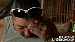 Oh wow, trespasser punished by hot young women in the garage with blowjobs! 😈