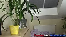 Blonde Petite Teen Bends Over for Oral and Doggystyle Handjob Action