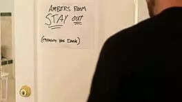 teen amber moore plays with dildo before hardcore fucking