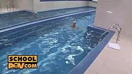 Sexy Student Anna Rose Fucks Swim Coach Hard