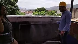 the sexy roof engineer gets invited to fuck naked next to tools