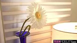 teen amber moore plays with dildo before hardcore fucking