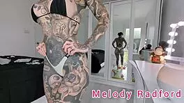 Just chilling with Melody Radford trying on sexy g-strings and micro bikinis