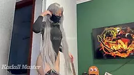 imagine a homemade anime cosplay where kakashi gets a blowjob, eats pussy, and creampies naruto