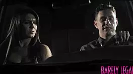 yo, young jojo kiss gets her pussy slammed hard in backseat! 🚗