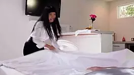 Young blonde seduced by bartender's massive black dick