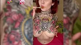 i'm the candy girl fingering toys and teasing with my lollipop