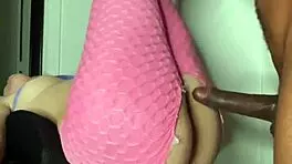 big booty pawg drilled by massive black cock on desk in hot interracial close-up