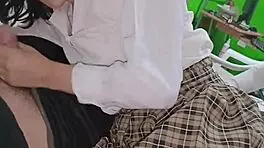 Cogiendo a mi alumna para subirle calificaciones, rica colegiala puta 😏