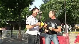 Curious Oriental Babe Takes on Two Hard Cocks in Wild Threesome