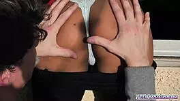 Ember Snow Delivers Threesome Pizza To Jay Romero And Rion King