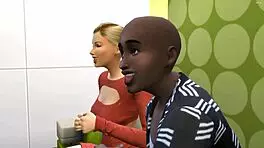 Sexy Blonde Milf Feels Intense Pleasure from Two Young 18+ Boys in Threesome Animation