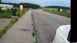 German amateur sucks cock for public facial