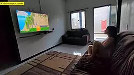 hot girl spreads legs on couch for fuck