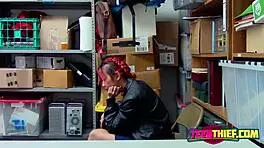 christy saves teen 18+ from horny officer with daring blowjob in office