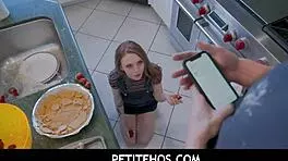 petitehos lucky stud pummeling madi collins sweet pussy over the table